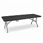 Aga Garden Folding Table 240x74x74 cm Black