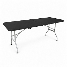 Aga Garden Folding Table 180x74x74 cm Black