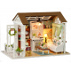 Aga Wooden model of living room for dolls to build LED