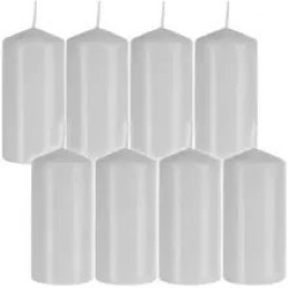 Set of 8 candles - White