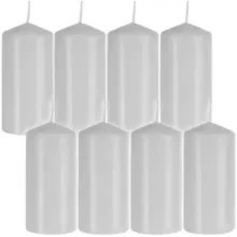 Set of 8 candles - White