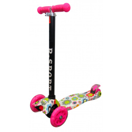 R-Sport Children's three-wheeled scooter H2 Pink with LED wheels
