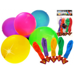 Set of Colorful LED Light-Up Balloons 5pcs 30cm Stunning Decoration ZA1591 Universal