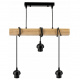 Hanging ceiling light LED wooden beam 3xE27 loft cup