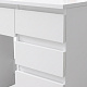 Aga Dressing table with mirror, lighting and el.drawer Matte White