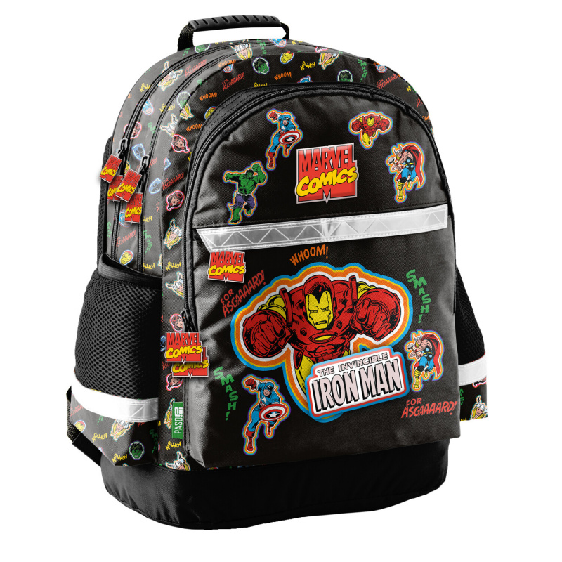 Paso School Backpack Three-Compartment Iron Man