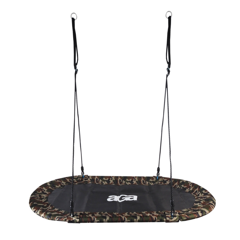 Aga Hanging Oval Swing 150x79 cm Camouflage
