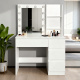 Aga Dressing Table with Mirror and Lighting Matte White