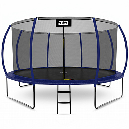 Aga SPORT EXCLUSIVE Trampoline 430 cm Dark Blue + Safety Net + Ladder
