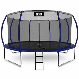 Aga SPORT EXCLUSIVE Trampoline 430 cm Dark Blue + Safety Net + Ladder
