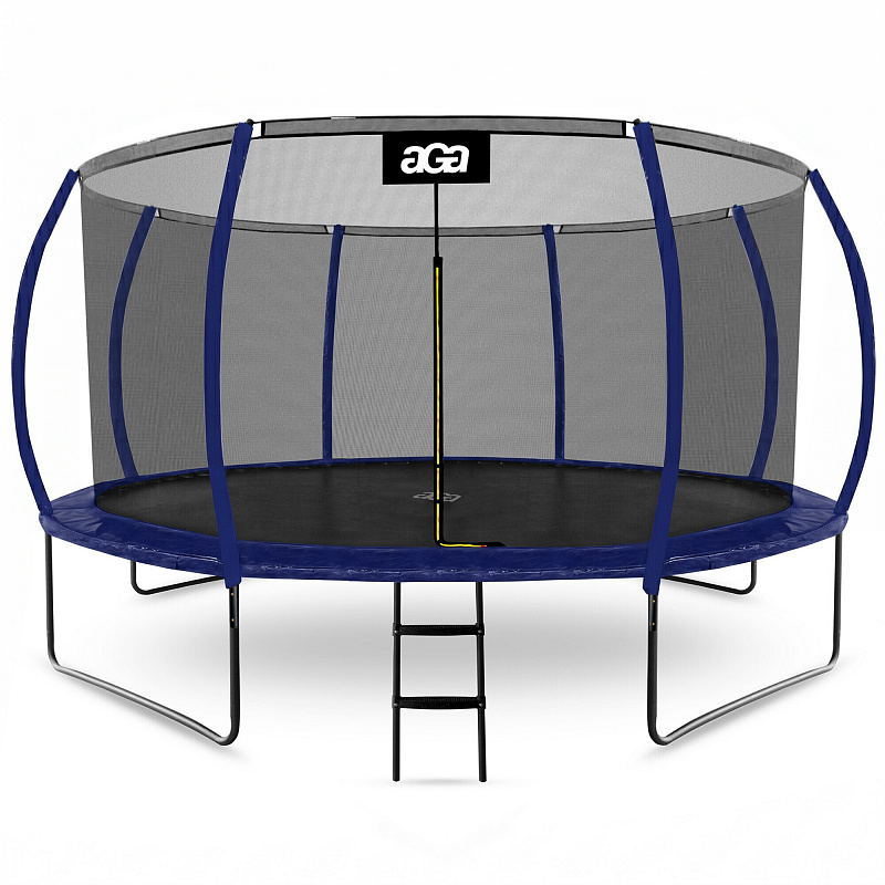 Aga SPORT EXCLUSIVE Trampoline 430 cm Dark Blue + Safety Net + Ladder