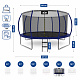 Aga SPORT EXCLUSIVE Trampoline 430 cm Dark Blue + Safety Net + Ladder