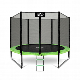 Aga SPORT PRO Trampoline 305 cm Light Green + Safety Net + Ladder