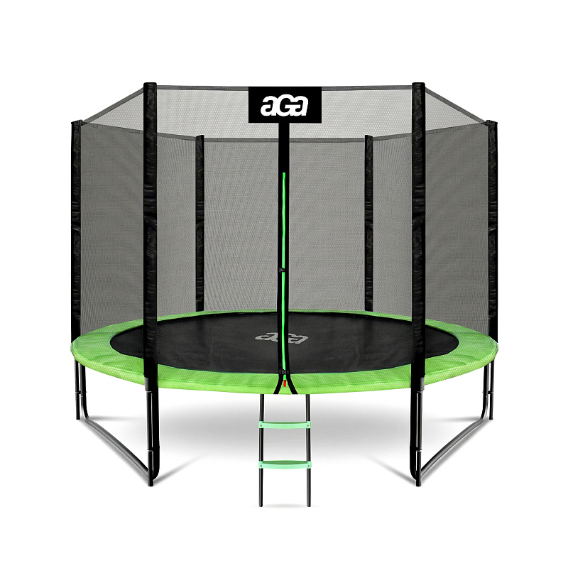 Aga SPORT PRO Trampoline 305 cm Light Green + Safety Net + Ladder