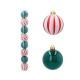 Aga Christmas Ornaments MIX 6cm 8pcs White-Red/Green