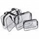 Aga Transparent Travel Cosmetic Bag Set 3pcs