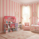 Aga MDF Dollhouse with furniture 70 cm Pink LED