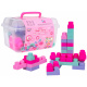 Set of Soft Blocks 32 pcs. Pink + Suitcase