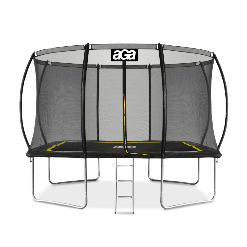 Aga Rectangular Trampoline 244x335 cm Black/Yellow