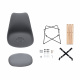 Aga 4x Dining Chair MR2035 Gray