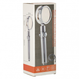 Aga Hand Shower with Turbine and Hose Silver