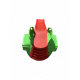 Doloni Slide with tunnel 130 cm Green and red