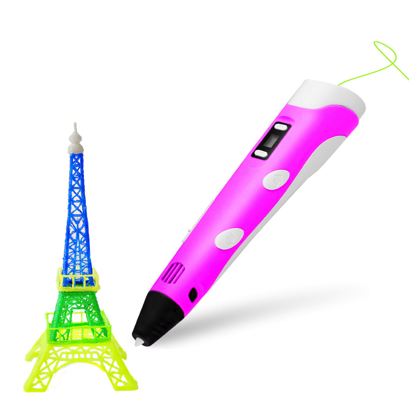Aga 3D Pen with LCD Display Purple