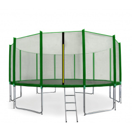 Aga SPORT PRO Trampoline 460 cm Dark Green + protective net + ladder + shoe pocket