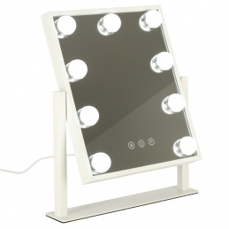 Makeup Mirror with LED and USB Bulbs 25x30cm