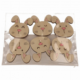 Wooden decoration for EASTER bunnies