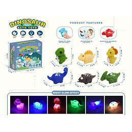 Bath toy set with light