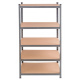 Kynast Metal shelf 172x75x30 cm 5 shelves Silver