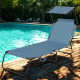 Aga 2x Garden Reclining Lounger with Canopy Light Blue