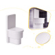 Aga Wooden dollhouse with furniture 70 cm Grey