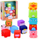 Rubber cubes with animals for the bath 12 pcs ZA2813