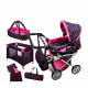 Doris Doll stroller set 5in1 Hot Pink 1