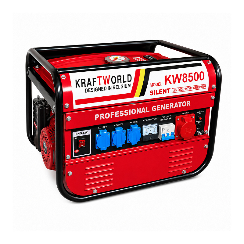 KraftWorld Three-phase petrol generator KW-8500 2 kW