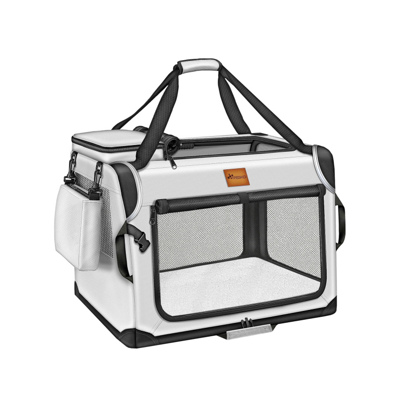 Tresko Pet Carrier for Dogs and Cats 83x58x58 cm Light Grey