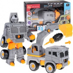 Super construction vehicle car-robot 2-in-1 excavator ZA4704 A universal