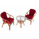 Aga Rattan set SITA Honey Maroon