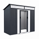Aga Garden Shed 238x132x180 cm Dark Gray