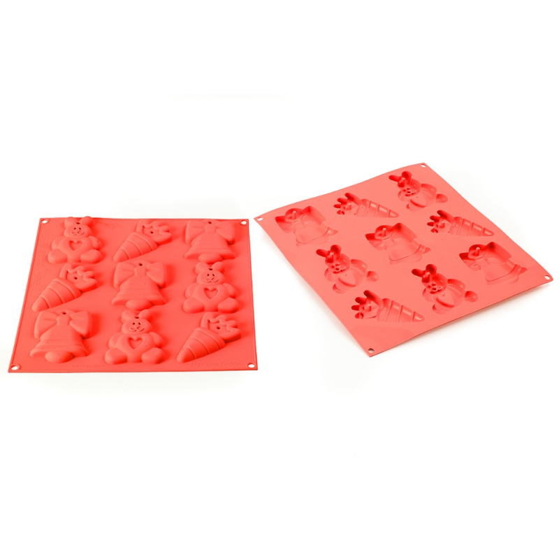 Silikomart Baking mould 9 pieces set yellow