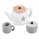 Wooden tea set with tray ZA4124