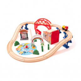 Aga4Kids Wooden Train Set 30 Pieces DS5646