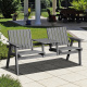 Aga Garden Bench with Table 152x70x83 cm Gray