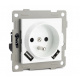White socket with pin and USB