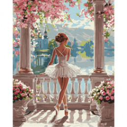 Painting by numbers on a frame KHO8441 Wonderful Ballerina 40x50 cm AP0117 universal