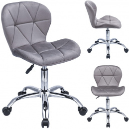 Swivel chair ENDO in velvet - gray