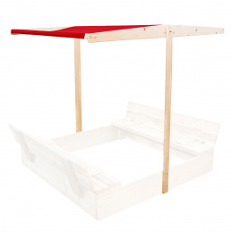 Aga Canopy for Children's Sandbox 120x120 cm Red
