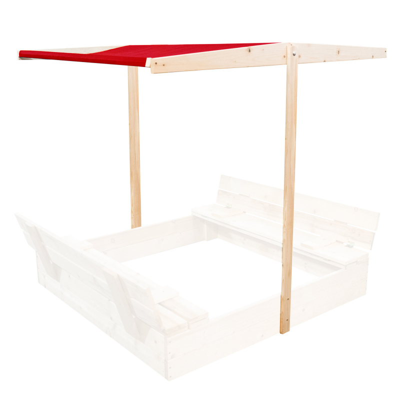 Aga Canopy for Children's Sandbox 120x120 cm Red